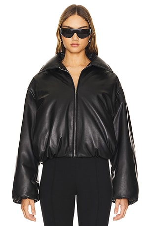 Leather Bomber Jacket AEXAE
