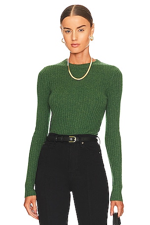 Rib Crew Neck Top Autumn Cashmere