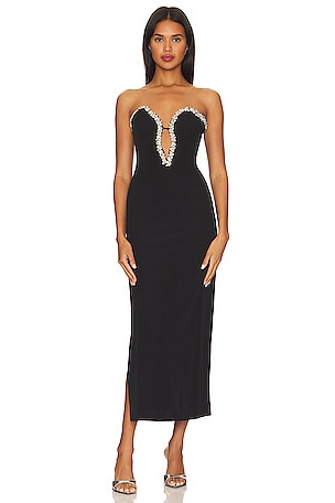 Eleni Diamante Midi Dress Bardot